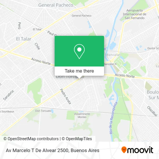 Mapa de Av  Marcelo T  De Alvear 2500