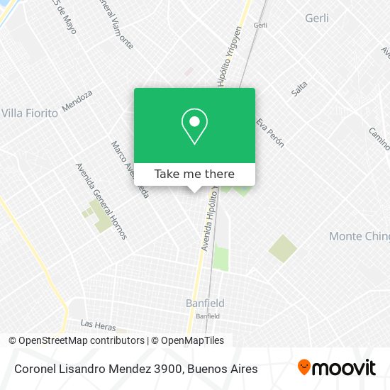 Coronel Lisandro Mendez 3900 map