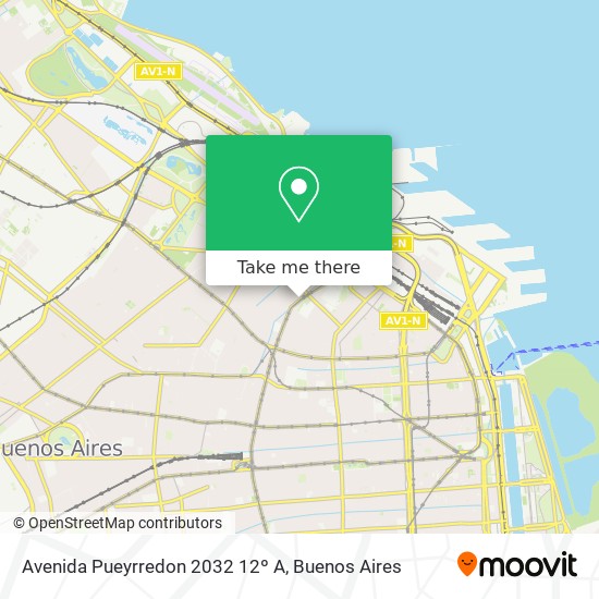 Avenida Pueyrredon 2032 12º A map