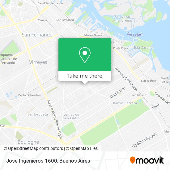 Jose Ingenieros 1600 map