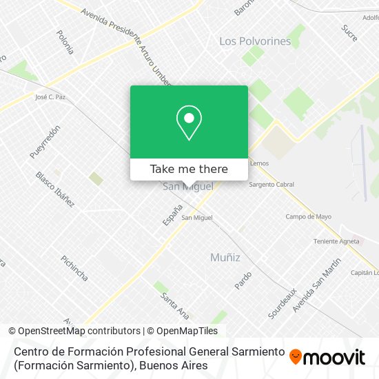 Centro de Formación Profesional General Sarmiento (Formación Sarmiento) map