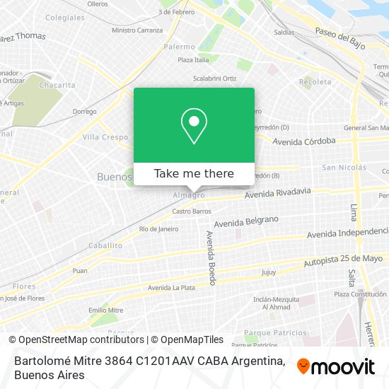 Bartolomé Mitre 3864  C1201AAV CABA  Argentina map