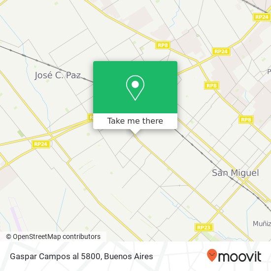 Gaspar Campos al 5800 map