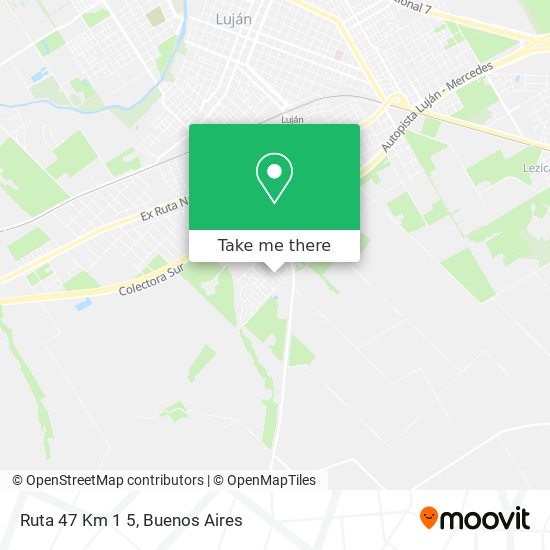 Mapa de Ruta 47 Km 1 5