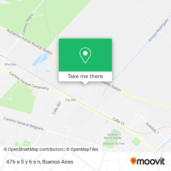 Mapa de 476 e  5 y 6 s n