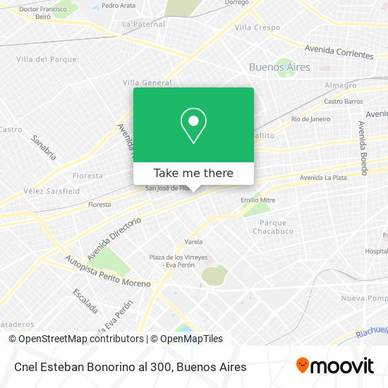 Cnel  Esteban Bonorino al 300 map