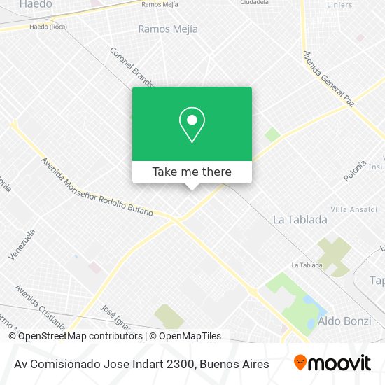 Av  Comisionado Jose Indart 2300 map