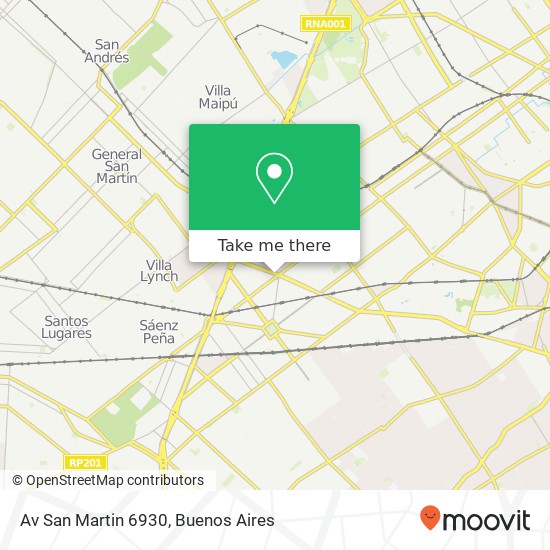 Av  San Martin 6930 map