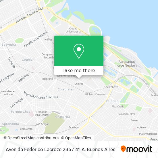 Mapa de Avenida Federico Lacroze 2367 4º A