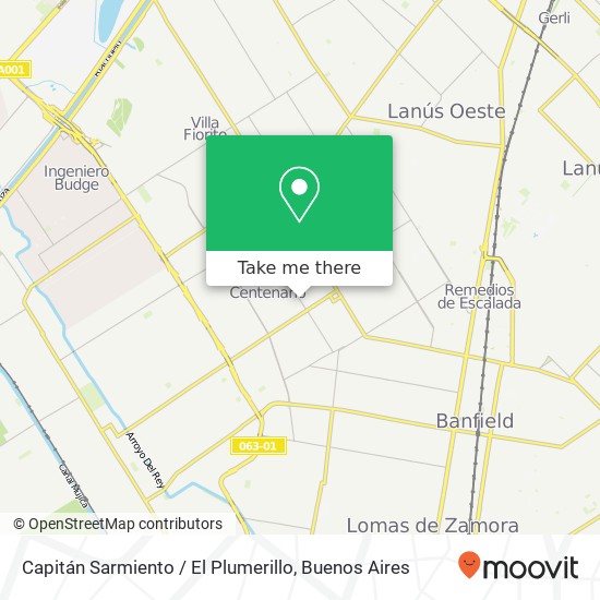 Capitán Sarmiento / El Plumerillo map