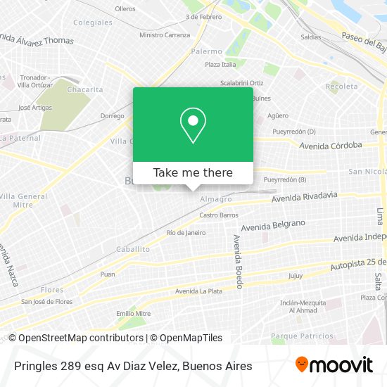 Mapa de Pringles 289 esq  Av  Diaz Velez