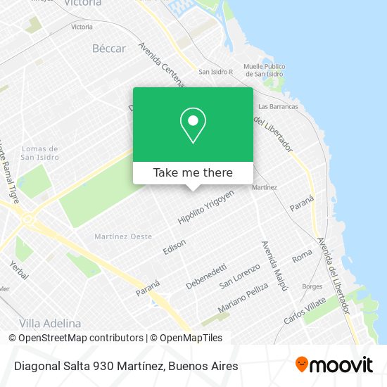 Diagonal Salta 930  Martínez map