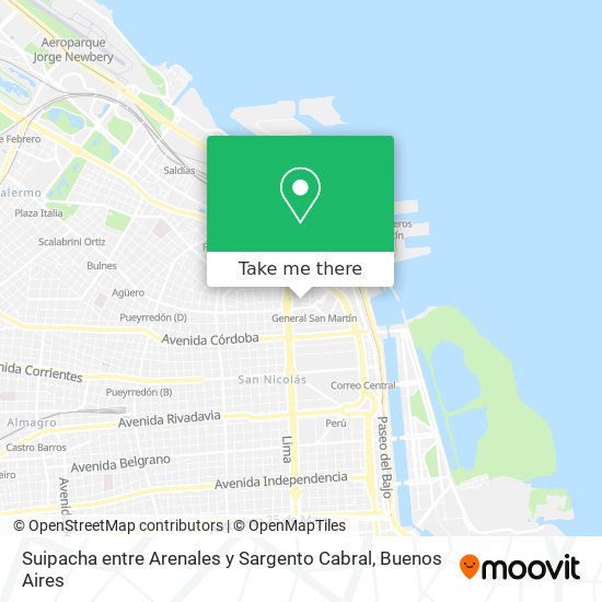 Suipacha entre Arenales y Sargento Cabral map