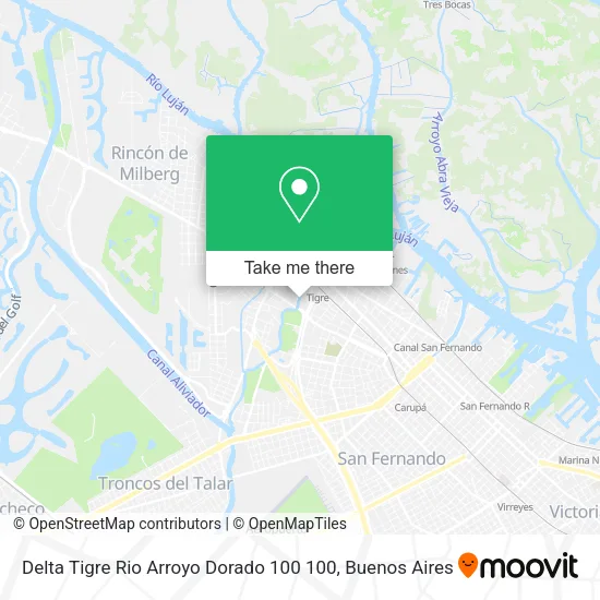 Delta Tigre Rio Arroyo Dorado 100 100 map