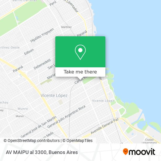 Mapa de AV  MAIPU al 3300