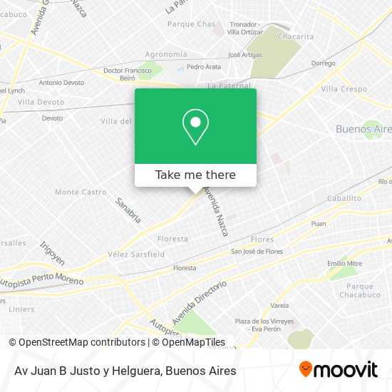 Mapa de Av  Juan B Justo y Helguera