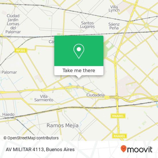 AV  MILITAR 4113 map