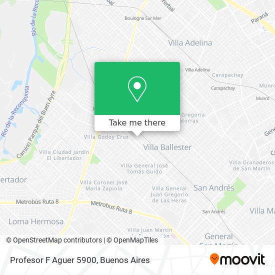 Profesor F Aguer 5900 map