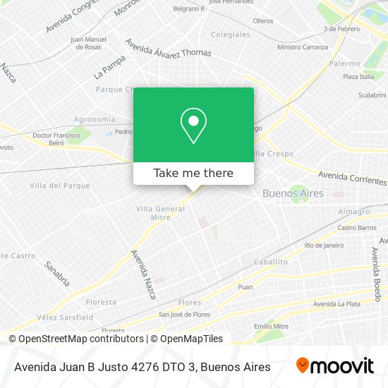 Avenida Juan B Justo 4276 DTO 3 map