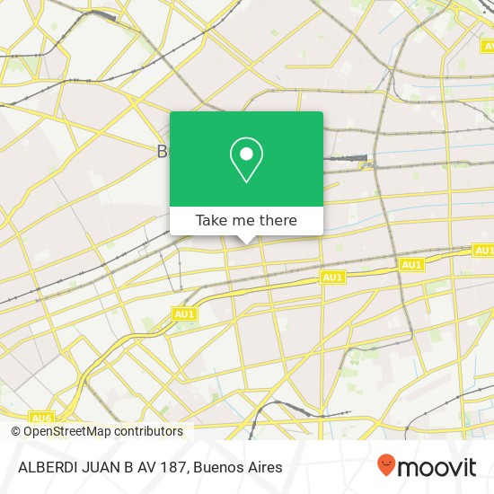 ALBERDI  JUAN B   AV  187 map