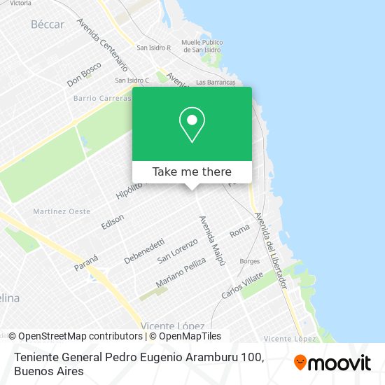 Mapa de Teniente General Pedro Eugenio Aramburu 100