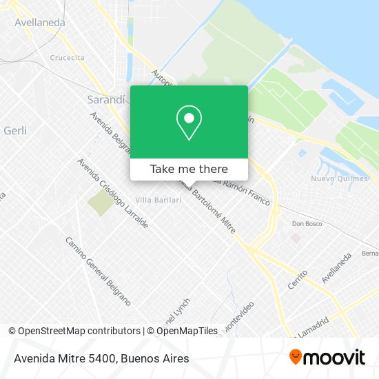 Avenida Mitre 5400 map