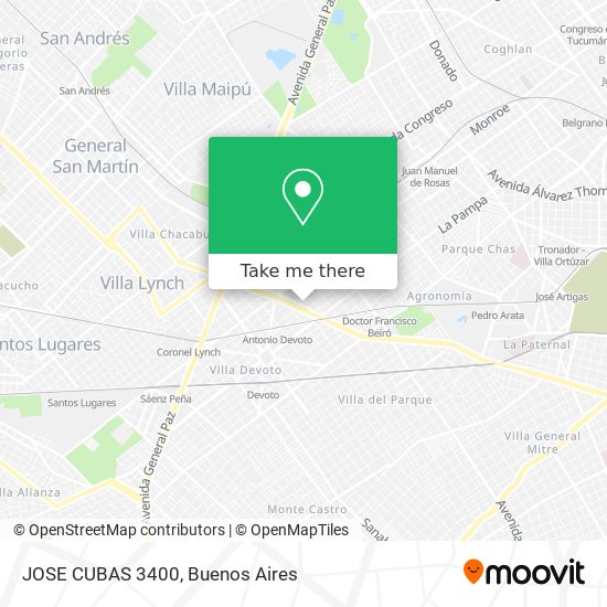 JOSE CUBAS 3400 map