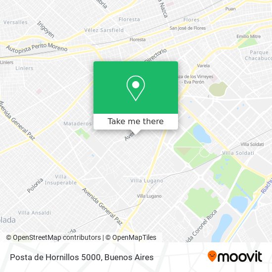 Posta de Hornillos 5000 map