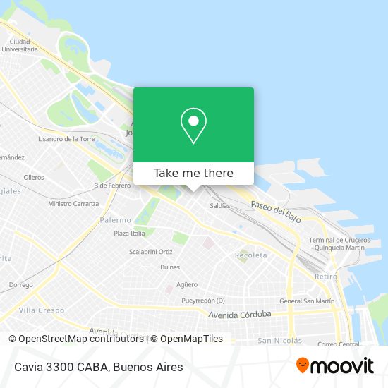 Mapa de Cavia 3300  CABA