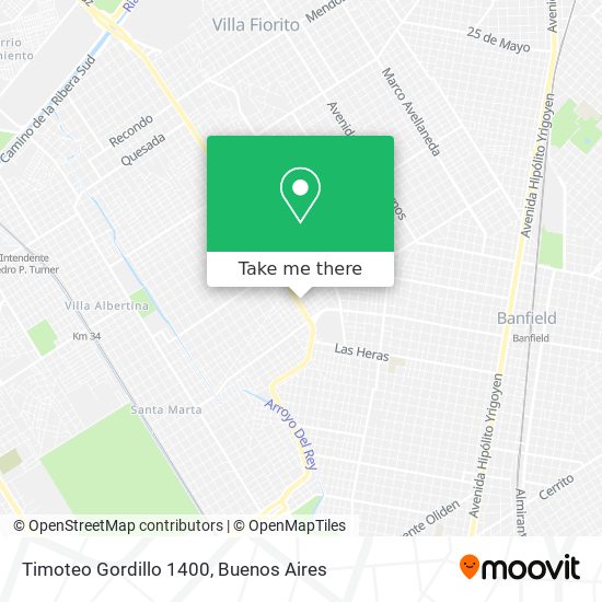 Timoteo Gordillo 1400 map