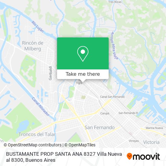 BUSTAMANTE PROP    SANTA ANA   8327   Villa Nueva al 8300 map