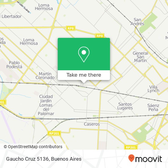 Gaucho Cruz 5136 map