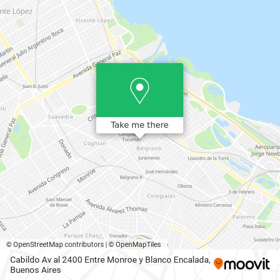Cabildo Av  al 2400 Entre  Monroe y Blanco Encalada map