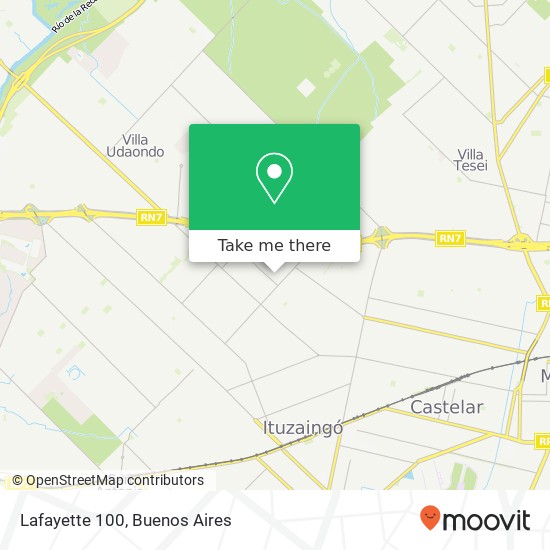 Lafayette  100 map