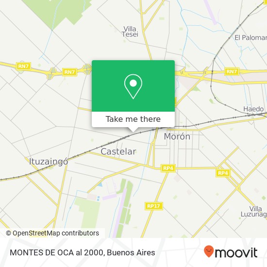 MONTES DE OCA al 2000 map