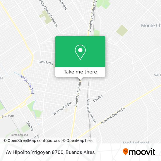 Av Hipolito Yrigoyen 8700 map