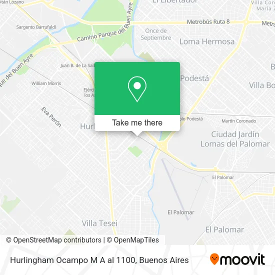 Mapa de Hurlingham   Ocampo M  A  al 1100