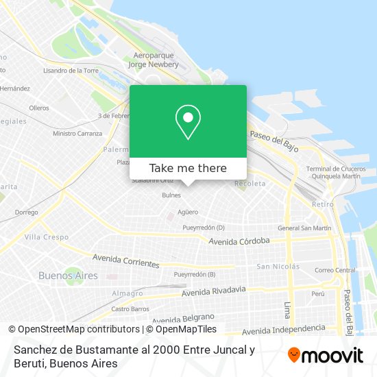 Sanchez de Bustamante al 2000 Entre Juncal y Beruti map