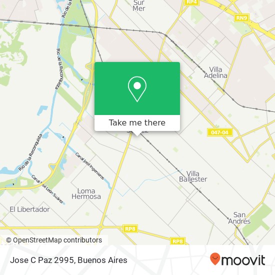 Jose C  Paz 2995 map