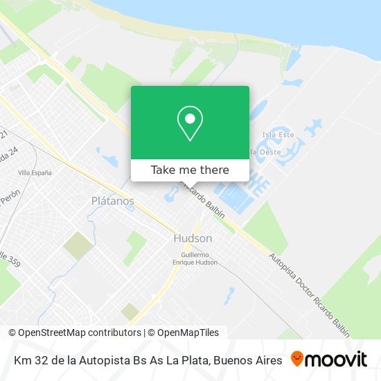 Km 32 de la Autopista Bs  As    La Plata map
