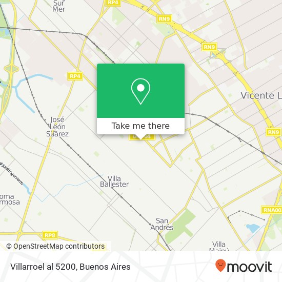 Villarroel al 5200 map