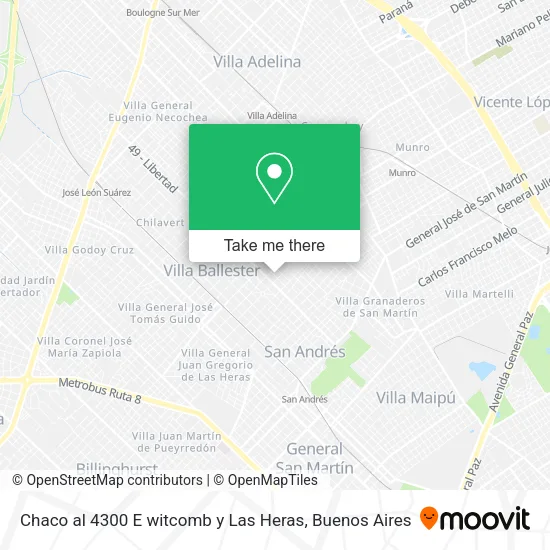 Mapa de Chaco al 4300 E witcomb y Las Heras