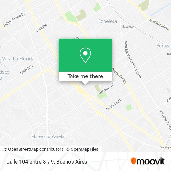 Mapa de Calle 104 entre 8 y 9