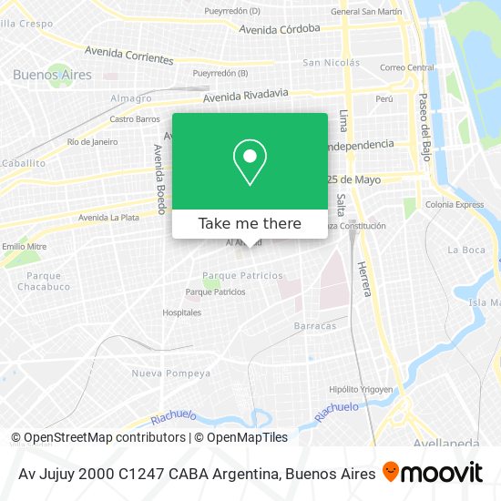 Mapa de Av  Jujuy 2000  C1247 CABA  Argentina