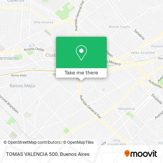 Mapa de TOMAS VALENCIA 500