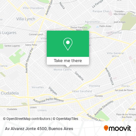 Mapa de Av Alvarez Jonte  4500