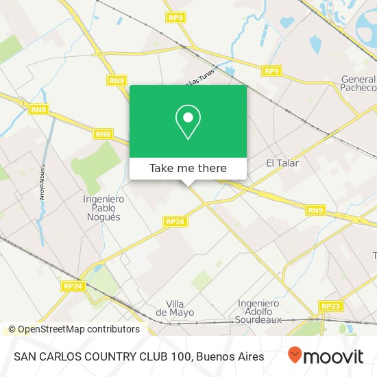 Mapa de SAN CARLOS COUNTRY CLUB 100