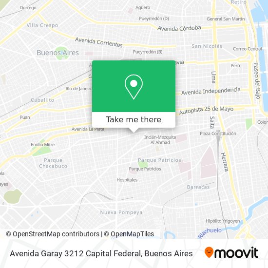 Avenida Garay 3212 Capital Federal map