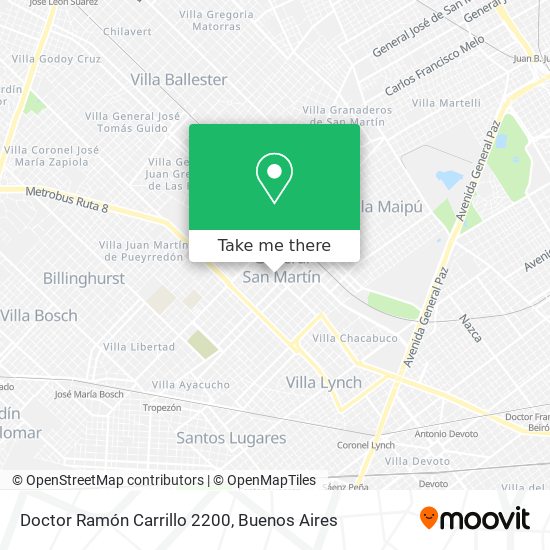 Doctor Ramón Carrillo 2200 map