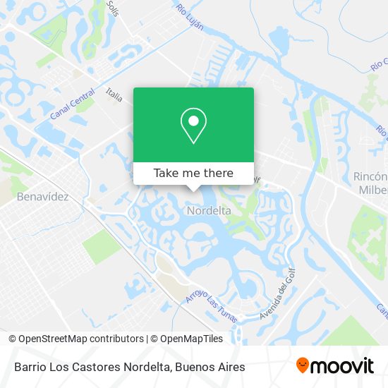 Mapa de Barrio Los Castores  Nordelta